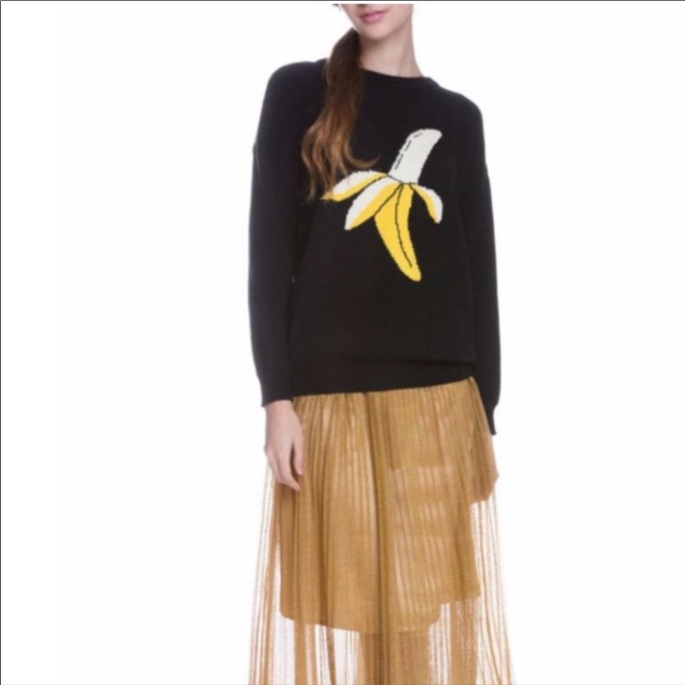 English factory banana crew neck long sleeve